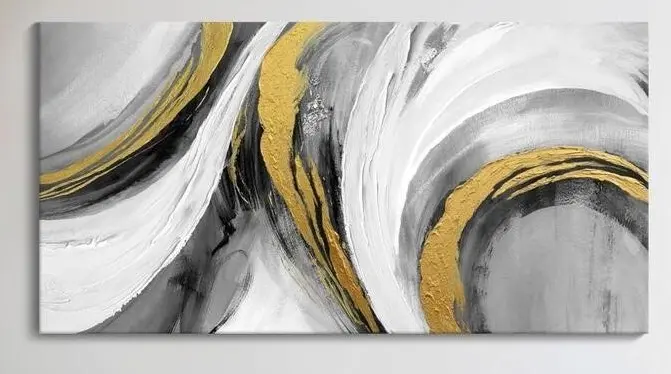 LARGE ABSTRACT WALL ART 29""X58""