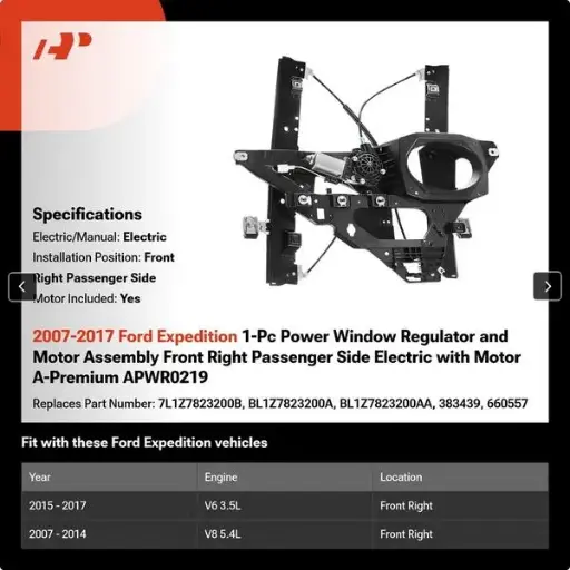 FORD Window Regulator With Motor **BRAND NEW**