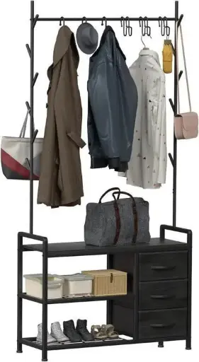 HALL TREE WITH SHOE BENCH