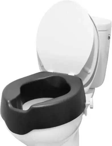 RAISED TOILET SEAT SOFT WITH LID 4 INCH