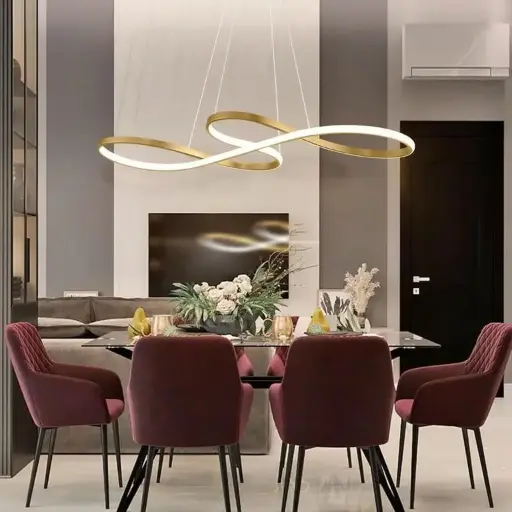 MODERN CHANDELIER, DIMMABLE CEILING LIGHT